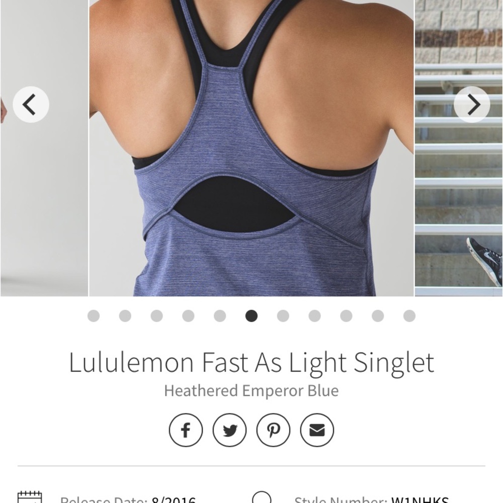 Lululemon Fast as Light Singlet